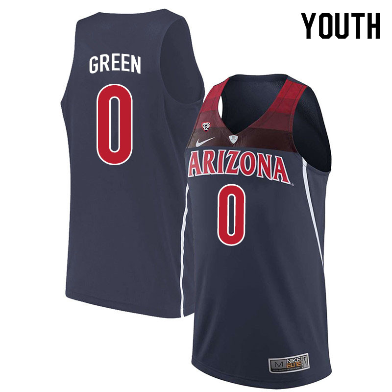 Youth #0 Josh Green Arizona Wildcats College Basketball Jerseys Sale-Navy